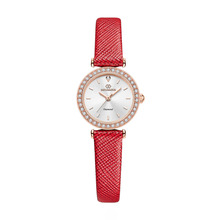 디유아모르 여성 가죽밴드시계 DAW3201L-RD 다이아몬드 시계