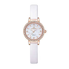 디유아모르 여성 가죽밴드시계 DAW3101L-WH 다이아몬드 시계